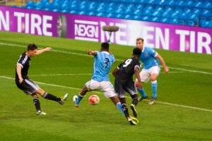 Charlie Colkett, Tosin Adarabioyo and Ike Ugbo