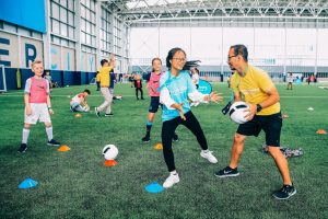 On the final day of the summit young leaders put their newly developed skills into practice by organising a football festival for local children