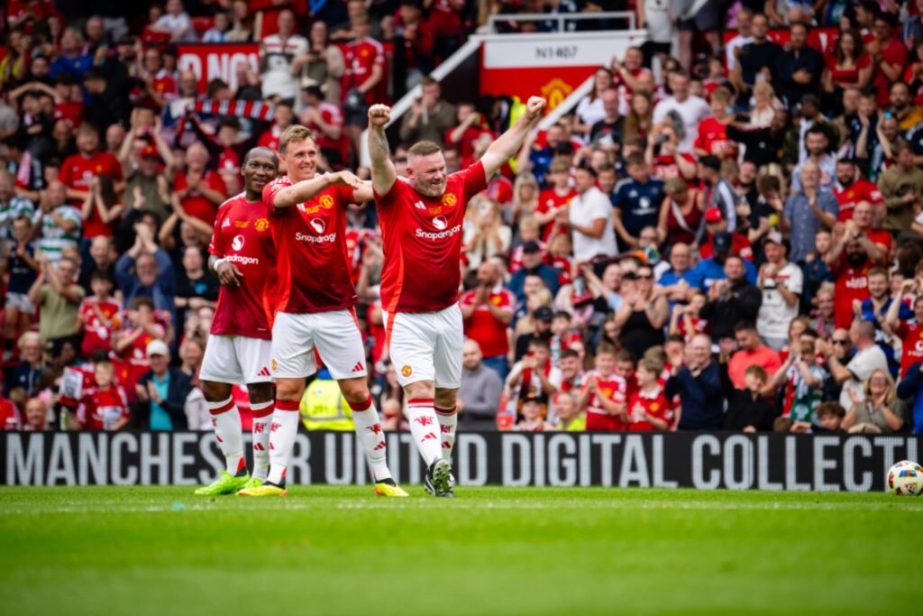 MUFC v Celtic Legends - Wayne Rooney celebration - Saturday September 7 2024