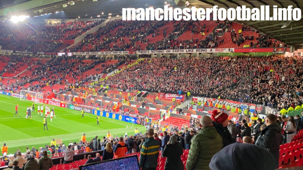 Manchester United vs FC Twente - away end at Old Trafford - Wednesday September 25 2024