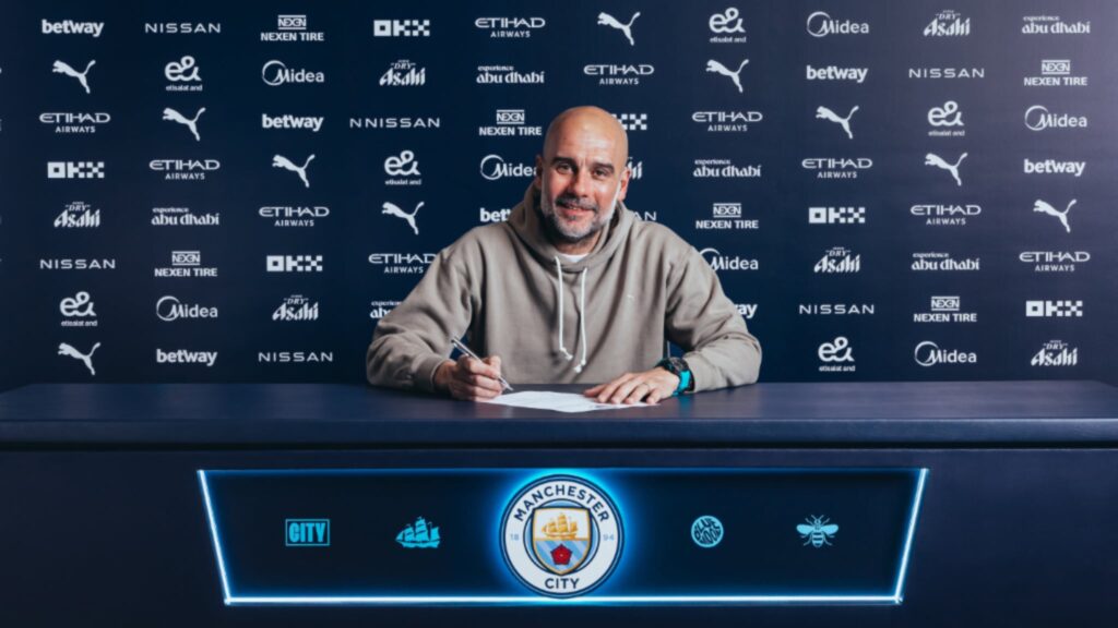 Pep Guardiola - new Manchester City contract until summer 2027