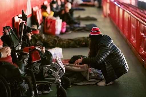 The sleepout at Old Trafford