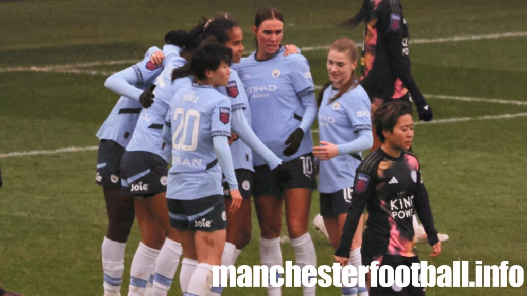 Mary Fowler celebreates her goal - Manchester City Women vs Leicester City Women - Sunday December 8 2024