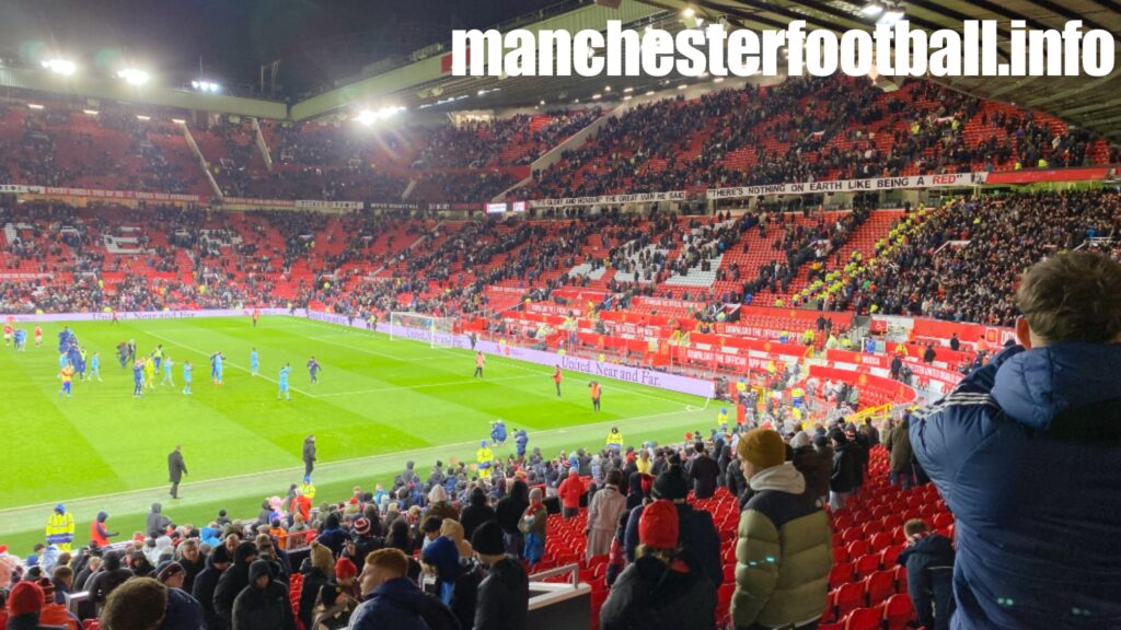 Nottingham Forest fans celebrate win at Old Trafford with their players