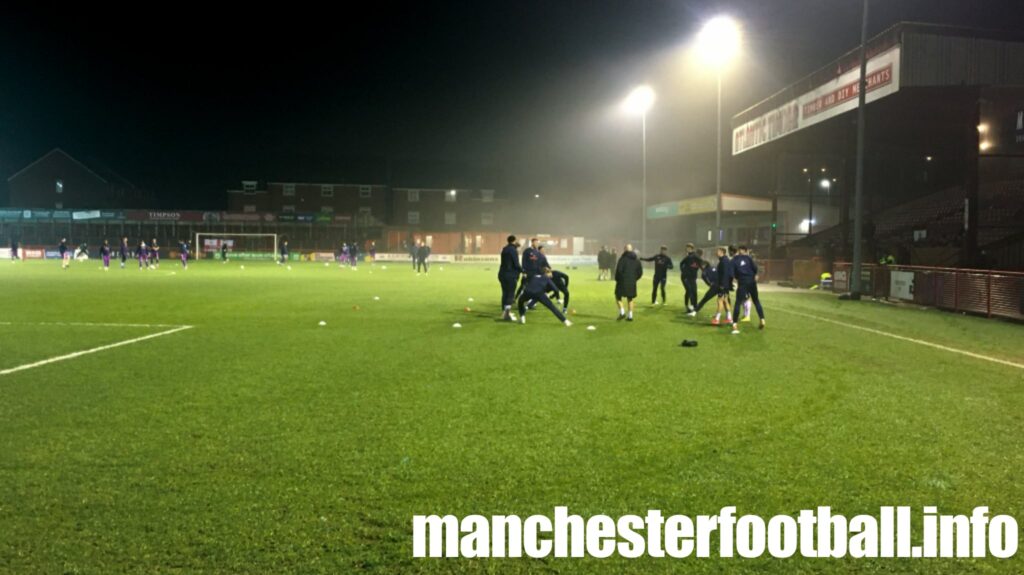 Altrincham vs Maidenhead United - J Davidson Stadium at night - Tuesday January 14 2025