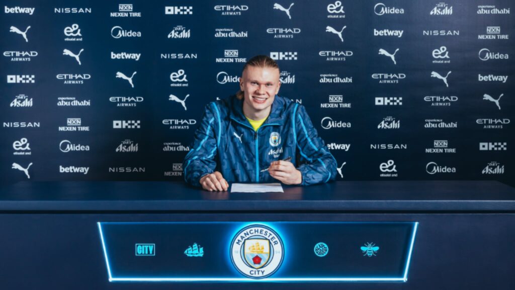 Erling Haaland signs Manchester City contract until 2034