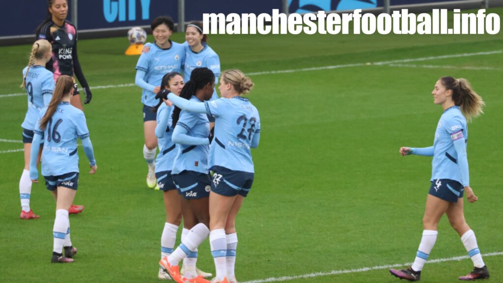 Khadija Bunny Shaw celebrates her goal against Leicester City - Manchester City vs Leicester City - Sunday February 9 2025