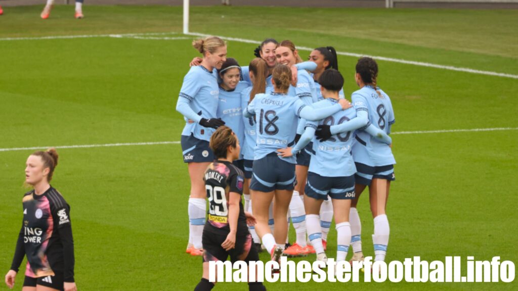 Leila Ouahabi celebrates her goal - Manchester City Women vs Leicester City Women - Sunday February 9 2025